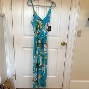 Tropical Blue Floral Jumpsuit